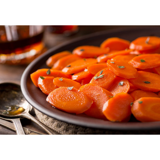 Steamed carrots, thyme